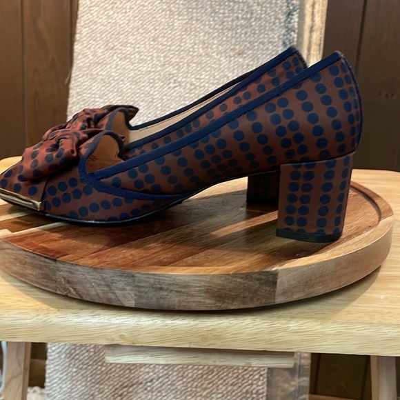 Tory Burch Shoes - Tory Burch Bow accent polka dot  chunky heels women's size 6.5